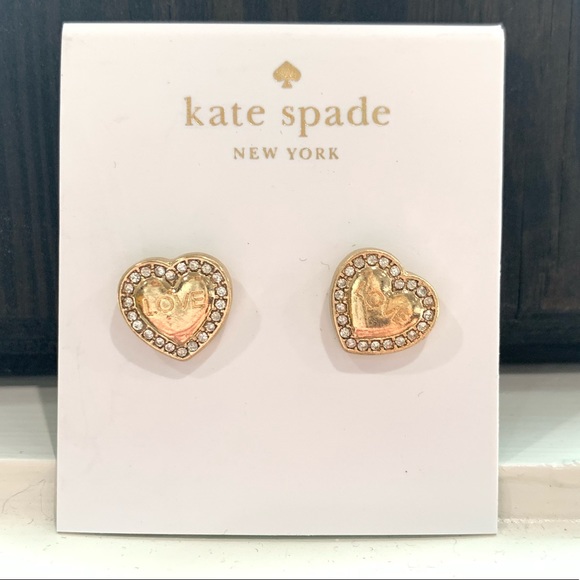 kate spade Jewelry - Kate Spade gold heart Stud Earrings